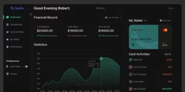 Figma Template Free Bank Account Management Dashboard UI