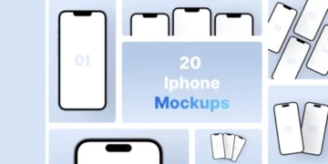 iPhone Mockups PNG, SVG, Figma Free Download - Collection 20 Different Shots